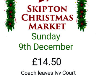 Skipton Christmas Market Coach Trip On Sunday December 9th